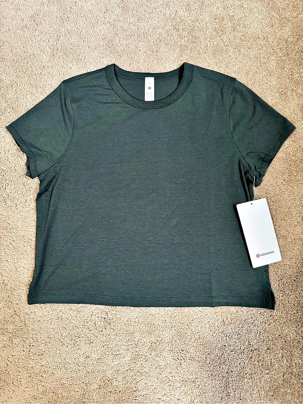 lululemon Classic-Fit Cotton-Blend T-Shirt Short Sleeve T-Shirt in Green Size 8